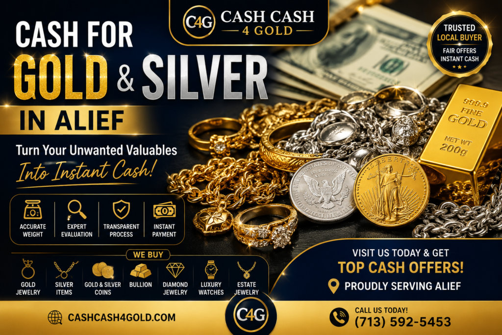 Cash for Gold Silver in ALIEF | Sell Gold, Silver & Jewelry for Cash